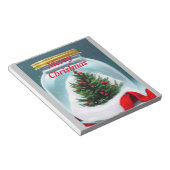 瓶の中のクリスマス!かわいいミニクリスマスツリー ノートパッド (アングル)