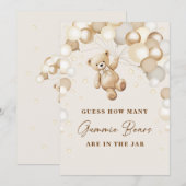 瓶の中のグミクマの数を当ててみて 招待状 (正面/裏面)