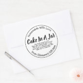 瓶の中のケーキ ラウンドシール (封筒)