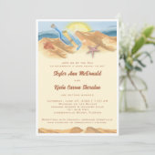 瓶の中のメッセージ ウェディング招待状 招待状 (スタンド正面)