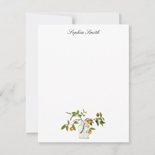 瓶の中のレモンの枝 サンキューカード (正面)