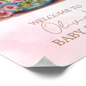 瓶の中の小さな愛バタフライベビーシャワー ポスター (角)