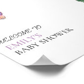 瓶の中の小さな愛バタフライベビーシャワー ポスター (角)