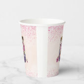 瓶の中の小さな蝶のフローラの赤ちゃんシャワー 紙コップ (右)