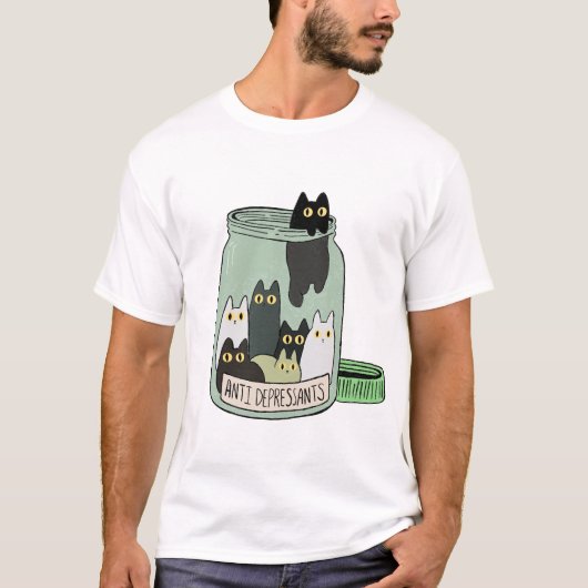 瓶の中の抗うつ薬 Tシャツ (正面)