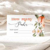 瓶の中の桃の数を推測する エンクロージャーカード