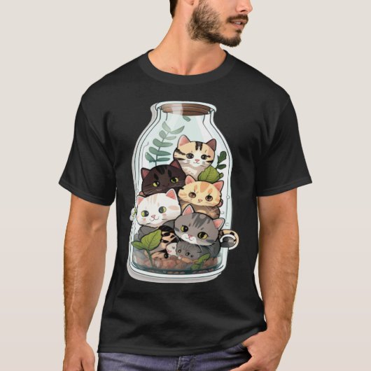 瓶の中の猫 Tシャツ (正面)