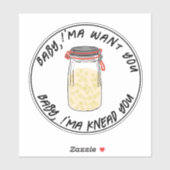 瓶の中の発酵サワー生地 シール (シート)