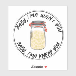 瓶の中の発酵サワー生地 シール