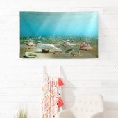 瓶の中の船難破のバナー 横断幕 (インサイチュ)