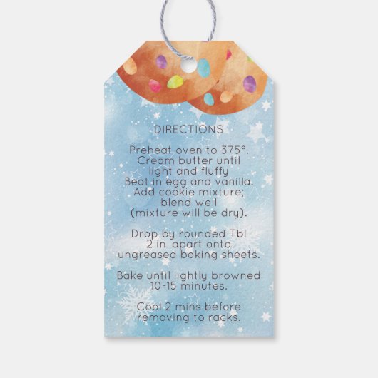 瓶の方向にクリスマスクッキーのミックスのギフトラベル ギフトタグ (裏面)