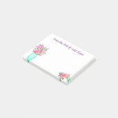 瓶の水彩画の花束。 (あなたの名前を加えて下さい。) ポストイット (アングル)