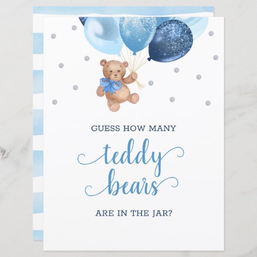 瓶の看板にキャンディーを付けるテディの数を推測する (正面/裏面)