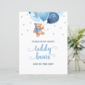 瓶の看板にキャンディーを付けるテディの数を推測する (スタンド正面)