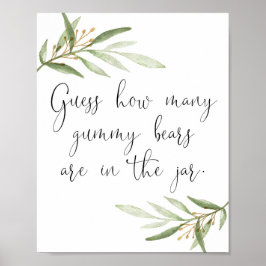 瓶の看板にグミベアが何頭いるか推測する ポスター