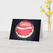 「瓶の蓋のケーキ」感謝カード カード (黄色い花)