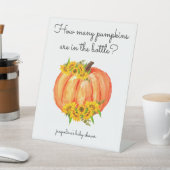 瓶の赤ちゃんシャワーのカボチャの数 台座サイン (インサイチュ)