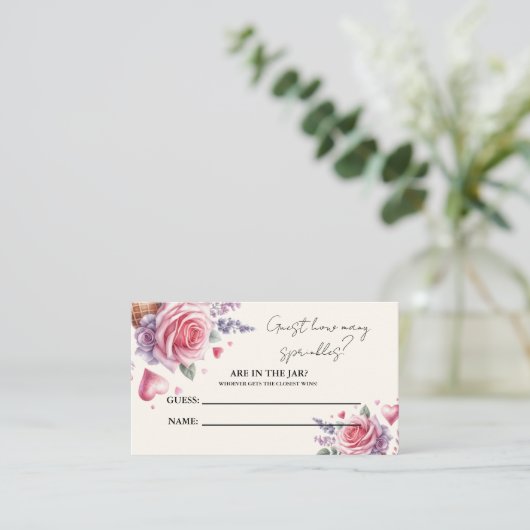 瓶の赤ちゃんシャワーゲーム内のSPrinklesの数 エンクロージャーカード (スタンド正面)