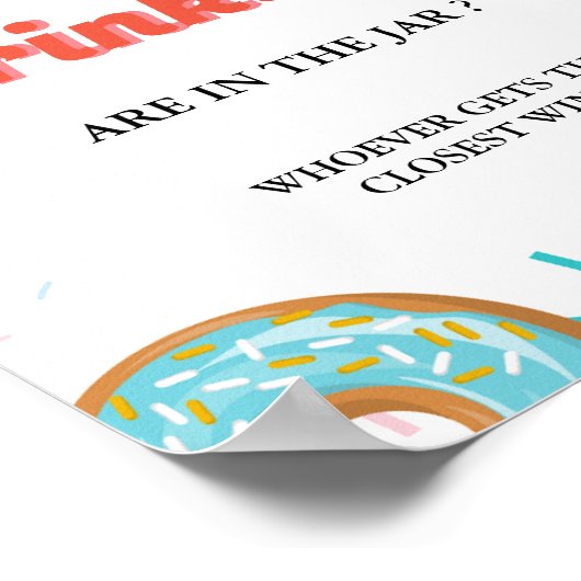 瓶の赤ちゃんシャワーゲーム内のSPrinklesの数 ポスター (角)