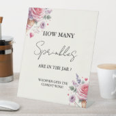 瓶の赤ちゃんシャワーゲーム内のSPrinklesの数 台座サイン (インサイチュ)