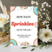 瓶の赤ちゃんシャワーゲーム内のSPrinklesの数 台座サイン