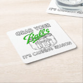 瓶を取れ…缶詰の季節だ スクエアペーパーコースター (アングル)