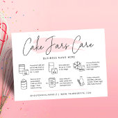 瓶カードに入ったケ気にーキモダンピンクの水色 名刺