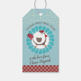 瓶ギフトのスープラベルレシピチキン ギフトタグ