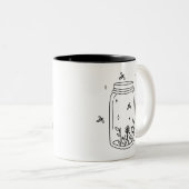 瓶マグカップに入ったホタル ツートーンマグカップ (正面右)