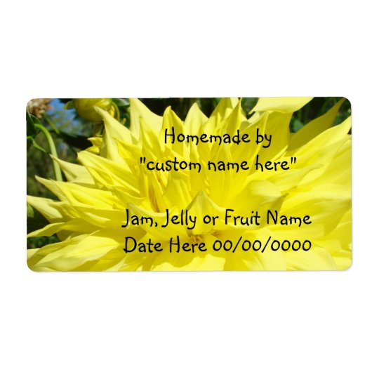 瓶ラベル自家製ギフトジャムゼリーフルーツフローラ ラベル (正面)