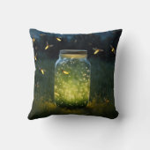 瓶白熱［赤熱］光を放つに蛍が宿る クッション (裏面)