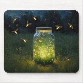 瓶白熱［赤熱］光を放つに蛍が宿る マウスパッド (正面)