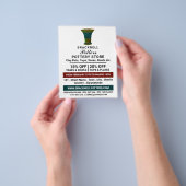 瓶飾、陶器店、陶器広告 チラシ (手)