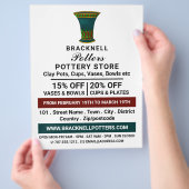 瓶飾、陶器店、陶器広告 チラシ (手)