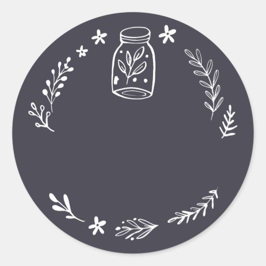 瓶/スパイスのステッ空白のクラベル ラウンドシール (正面)