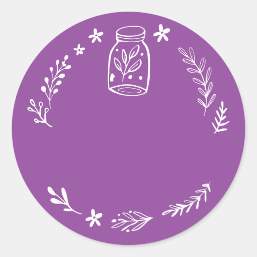 瓶/スパイスのステッ空白のクラベル ラウンドシール (正面)