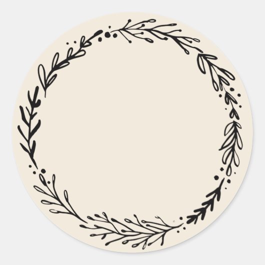 瓶/スパイス空白のステッカーラベルII ラウンドシール (正面)