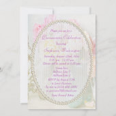 瓶Quinceañeraのロマンチックなバラ 招待状 (裏面)