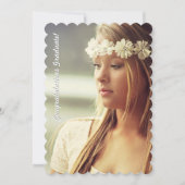 甘いうろこ2枚の写真卒業アナウンス 案内状 (正面)