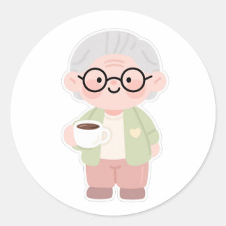 👵甘いおばあちゃん ラウンドシール