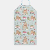 甘いおもしろい水色ジンジャーブレッドキャンディタウン ギフトタグ (裏面)