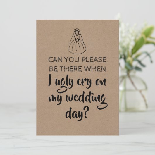 甘いおもしろい花嫁/メイド・オブ・オーナー(花嫁付き添い人)提案 招待状 (スタンド正面)