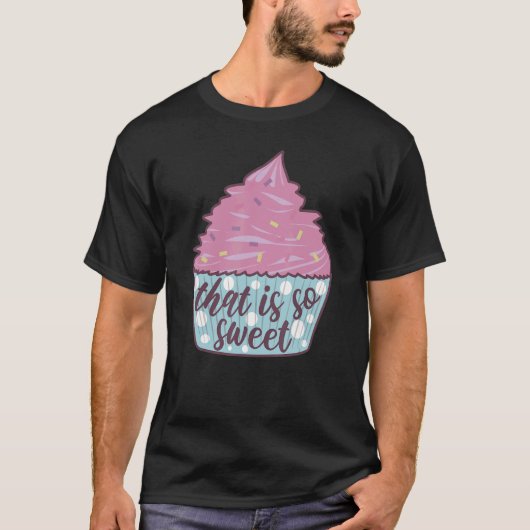 甘いおもしろい衣裳ベーキングつや消しカップ Tシャツ (正面)