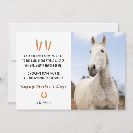 甘いおもしろい馬ハッピーマザーズのデイカード シーズンカード (正面)