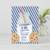 甘いおやつボーイのファーストバースデー 招待状 (スタンド正面)