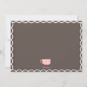 甘いお母さんのベビーシャワーの茶パーティの招待状のピンク 招待状 (裏面)