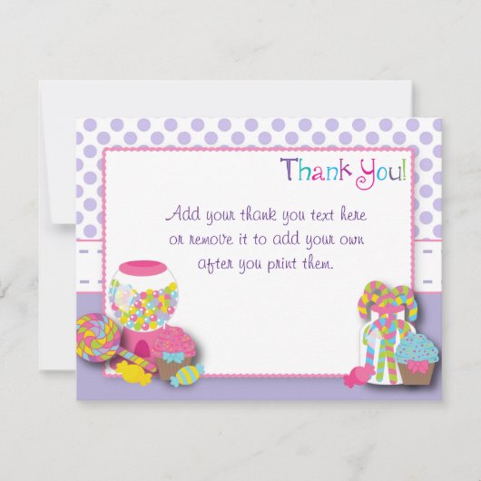 甘いお祝いのサンキューカード サンキューカード (正面)