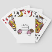 甘いお祝いカップケーキとギフトボックス トランプ (裏面)
