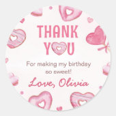 甘いお祝いラベル誕生日ベビーシャワー ラウンドシール (正面)