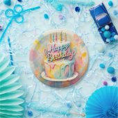 「甘いお祝い」 ペーパープレート (パーティー)